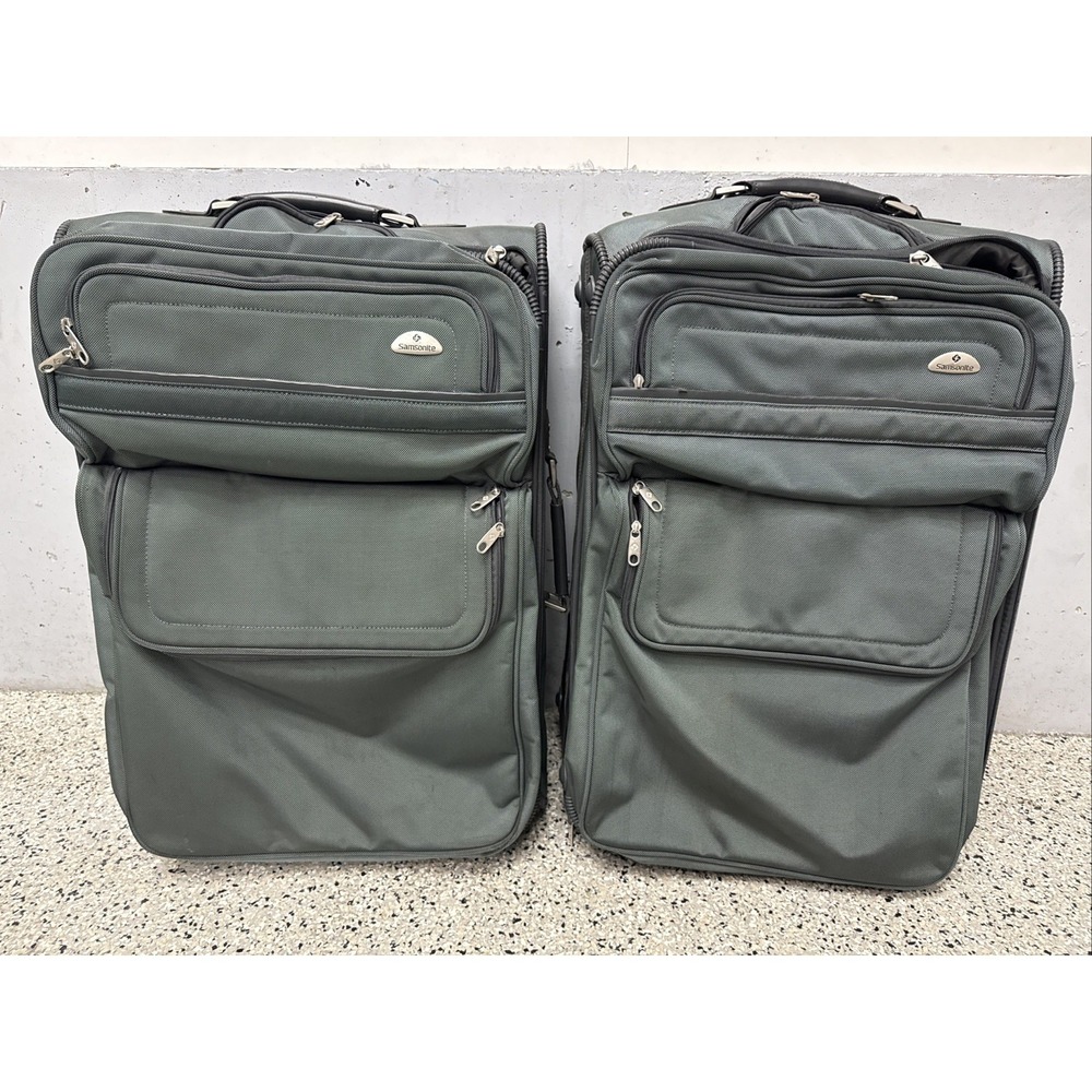 Samsonite Luggage 2 Pack Bundle Suitcase‎ Gray Softside Wheeled 28x18x12 NICE!
